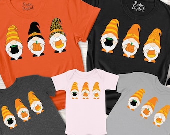 Halloween Gnomes, Halloween Gnomes Shirt, Halloween Gnomes T-Shirt, Fall Shirt, Women's Fall Shirt, Fall Gnome Shirt, Fall Kids Shirt