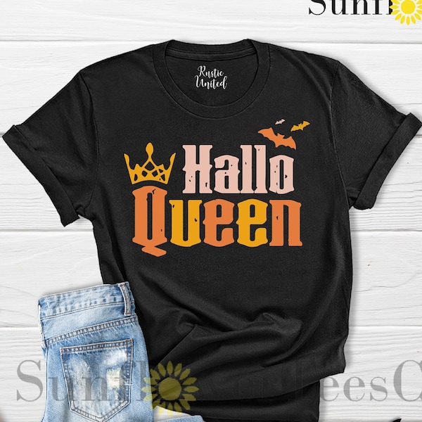 Queen of Halloween Shirt,  Queen Halloween Tshirt, Women Halloween Tee, Halloqueen Shirt, Halloween Queen Shirt, Halloween Gift For Her