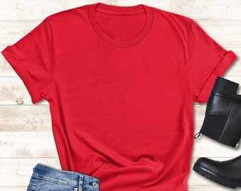 red blank t shirt