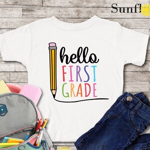 Hello First Grade Shirt,1st Grade Teacher Gifts,Back to School Shirt,First Day of School Tee,First Grade Squad Shirt,First Grade Girls,Boys