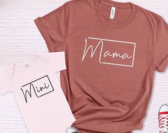 Mini Mama Shirt, Family Shirts, Baby and mom shirts, Custom Family Shirt, Gift for mommy, Matching Shirts, Trend Shirt, Mommy and Me Outfits
