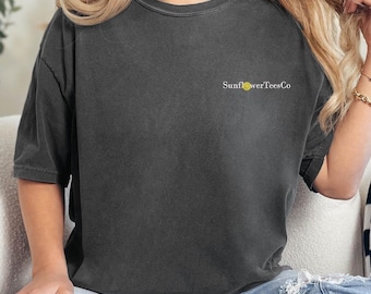 Custom Embroidered Comfort Colors® Shirt, Embroidery Logo Design Comfort Colors,Create Your Text Graphic,Company Logo Shirt,Embroidery Gifts