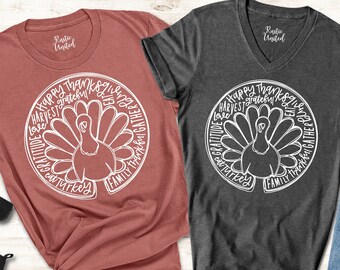 Happy Thanksgiving Shirt, Thanksgiving  shirt, Pumpkin Tee, Thanksgiving Family Shirt, Thankful Shirt, Fall Shirt grateful, magical, blessed