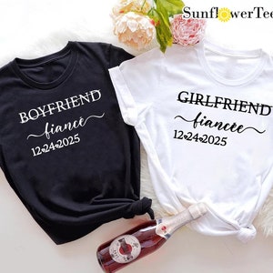 Couple Engagement Just Engaged T-Shirt Boyfriend Fiance Couple Engagement Just Engaged T-Shirt Boyfriend Fiance