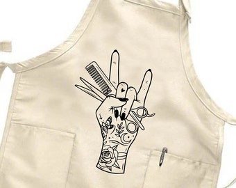 Hair Stylist Apron, Hairdresser Apron, Gift For Hairdresser,Beautician Gift,Beauty Salon Apron,Cosmetologist Gift Apron,Cute Apron for Women
