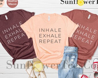 Inhale Exhale Shirt, Yoga Shirt, Motivational Shirt, Mindfulness Shirt, Meditation Shirt, Yoga Meditation Shirt Men, Yoga Meditation Shirt