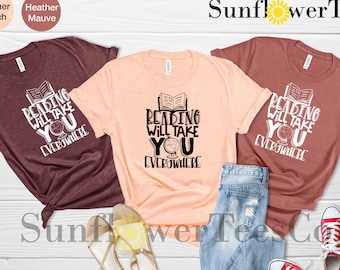 Reading Shirt, Reading Teacher Shirt, Teacher Shirt, Reading Rainbow Shirt, Book T Shirt, Teacher T Shirt Books, Book Lover Shirt, Books Tee