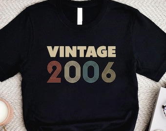 Vintage 2006 Shirt, 20th Birthday Gift For Friend, 20th Birthday Party,  Gift for Birthday Shirt, Retro Birthday Shirt, Twentieth Birthday
