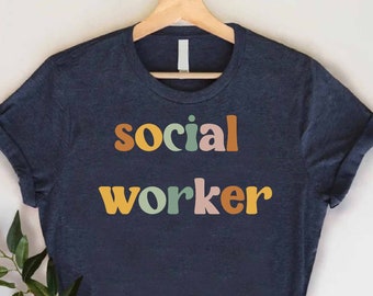 Retro Social Worker Shirt, Social Work Shirt, Social Worker Tshirt, Social Worker Gift, Social Work Grad Tee, MSW Student, Social Work Month