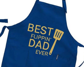 Best Flippin' Dad Ever Apron, Father's Day Gift, BBQ Apron for Men Father,Dad Birthday Gift, Best Dad Ever,Grill Apron for Men,Cooking Apron