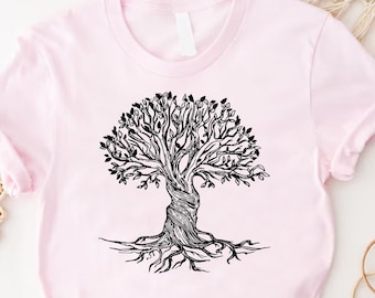 Tree Of Life Shirt, Nature Lover Shirt, Nature Life Shirt, Gift For Mom, Plant Lover Gift,Tree Root Shirt,Spiritual Shirt,Gnarled Tree Shirt