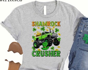 St Patricks Day T-Shirt For Toddler, St. Patricks Shamrock Crusher Shirt,  Irish Baby Shirt, Shamrock Kid Gift Shirt, Boys St Pattys Day Tee