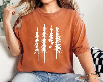 Comfort Colors® Pine Trees Shirt,Trees Tee,Outdoor Camp Shirts,Camping Crew Comfort Colors®Tee, Hiking Shirt, Hiking Shirt,Nature Lover Gift