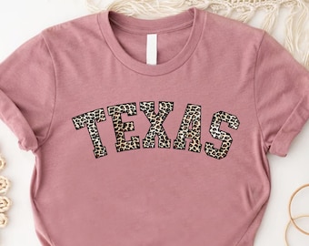 Leopard Texas Shirt,Texas Fan Shirt,Texas Girl Shirt, Gift For Texan,Texas Tshirt,Texas Girls Trip Shirt,Texas Lover Shirt,Family Trip Shirt