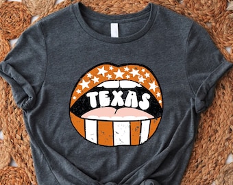Texas Lip Shirt, Texas Lover Shirt, Texas Girls Trip Shirt, Texas Vacation Tee, Texas Girl Shirt,Texas Fan Shirt,State Shirts,Cute Texas Tee