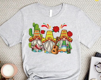 Cinco de Mayo Gnomes Shirt, Mexican Gnomes Fiesta Shirt,Happy Cinco De Mayo Gift,Mexican Kids Shirts,Mexican Holidays,Mexico Travel Festival