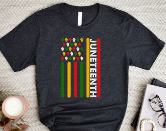 Celebrate Juneteenth Flag Shirt, Juneteenth For Men, Black Freedom Gift For Men Women, Melanin Shirt, Afro Women Shirt,Celebrate Freedom Tee