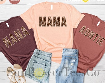 Mama Nana Auntie Shirt, Baby Announcement Gift, Family Shirt, Gift for Auntie, Pregnancy Announce,Nana Gift, Gift For Mama, Mothers Day Gift