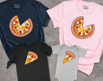 Pizza Family Matching Shirts,Pizza Theme Birthday Party Shirts,Mother's Day Gift,Pizza and Slice Shirt,Pizza Slice Mom Dad Bro Baby Shirts