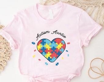 Autism Auntie Shirt, Gift for Autism Aunt, Autism Shirt for Aunt, Autism Awareness Shirt, Autism Family Shirt,Autism Awareness Month Shirt,