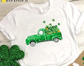 St. Patrick's Day Shirt, St Patrick Toddler Tee, Patricks Truck T-Shirt, Shamrock Truck Toddler Shirt, St Patricks Day Gift For Toddler Boy