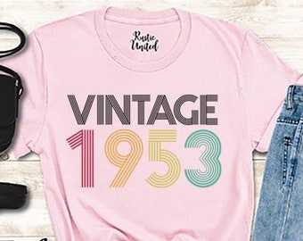 Vintage 1953 Shirt, 71st Birthday Shirt, 1953 T-Shirt, 71st Birthday Party, 71st Birthday Gift for Men Women, 1953 Birthday Shirt