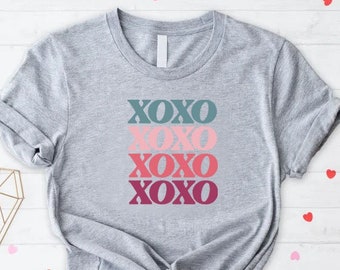 Womens Valentine Shirt, XOXO Shirt, Cute Valentine Gift,Hello Valentine Shirt, Valentine's Shirt For Women,Heart Shirt,Valentine's Day Shirt