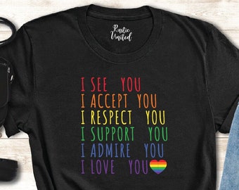 LGBTQ Support Shirt, LGBTQ Pride Gift Shirt, LGBT Right Shirt, Equality Shirt, Love is Love Shirt, Gay Lesbian Bisexual Pride Shirt Gift