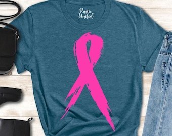 Breast Cancer Shirt, Pink Ribbon Shirt, Ribbon Awareness Shirt, Breast Cancer Awareness Shirt, Motivational Shirt,Cancer Awareness T-shirt