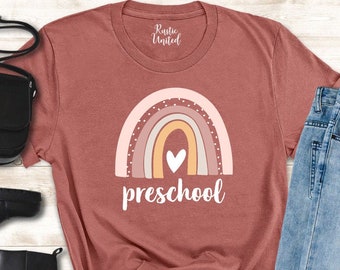 Preschool Rainbow shirt, Back To School Shirt, Preschool Teacher Shirt, Teacher Gift Ideas, Rainbow preschool Shirt, First Day of School