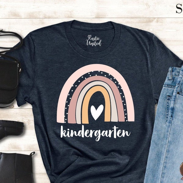 Kindergarten Rainbow shirt, Back To School Shirt, Kindergarten Teacher Shirt, Teacher Gift Ideas, Rainbow Shirt, First Day of School
