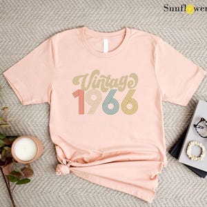 60th Birthday Shirt, Vintage 1966 Shirt, Mom Birthday Gift, Dad Birthday Shirt, Friend Birthday Party Gift Ideas, 60th Birthday Woman Bild 6