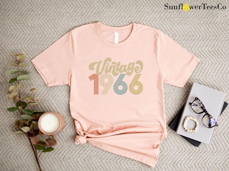 60th Birthday Shirt, Vintage 1966 Shirt, Mom Birthday Gift, Dad Birthday Shirt, Friend Birthday Party Gift Ideas, 60th Birthday Woman Bild 6