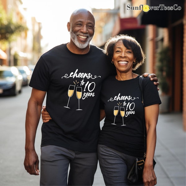 Cheers To Anniversary Shirt, Matching Anniversary Shirts, Custom Anniversary Shirt Gift For Couple, Wifey and Hubby Shirts, Husband and Wife