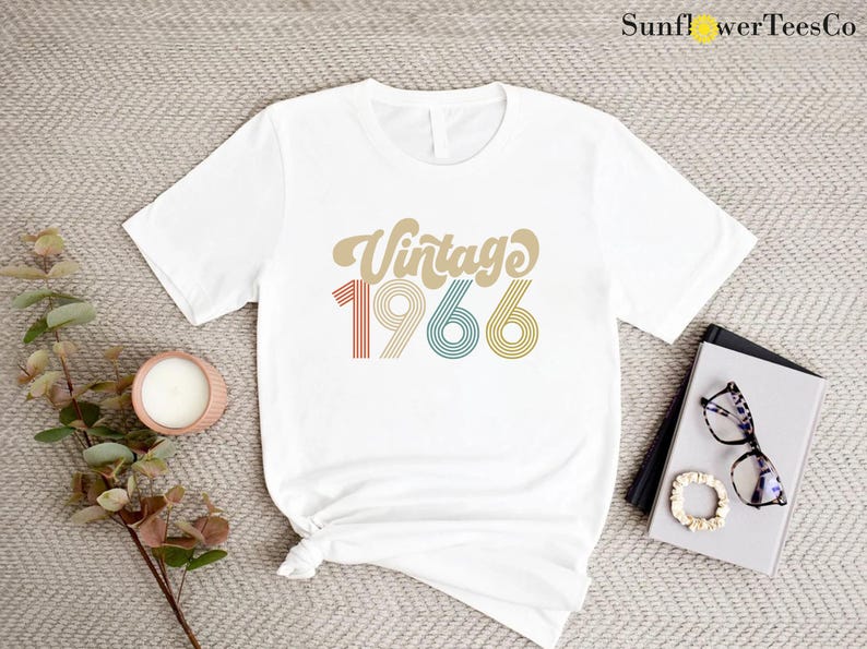 60th Birthday Shirt, Vintage 1966 Shirt, Mom Birthday Gift, Dad Birthday Shirt, Friend Birthday Party Gift Ideas, 60th Birthday Woman Bild 5