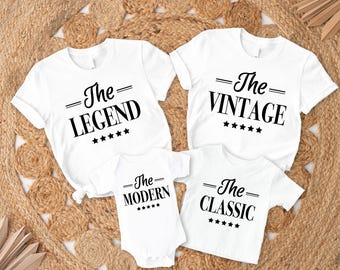Dad Son Grandson There Generations Shirts, The Legend Shirt, The Legacy Shirt, Matching Family Tee, Grandpa Grandson Shirt,Dad Birthday Gift
