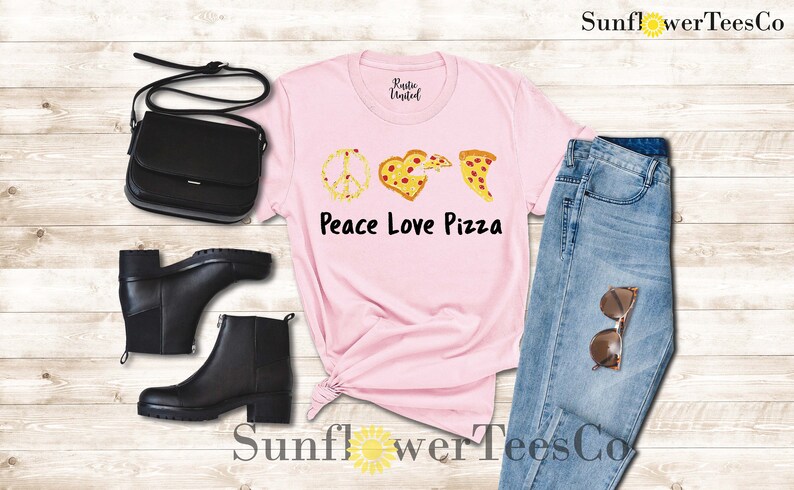 Peace Love Pizza Shirt, Funny Pizza Shirt Women Men, Pizza Lover Gift, Pizza T-shirt for Toddler, Pizza Slice Tee, Gift Shirt for Pizza Fan image 7