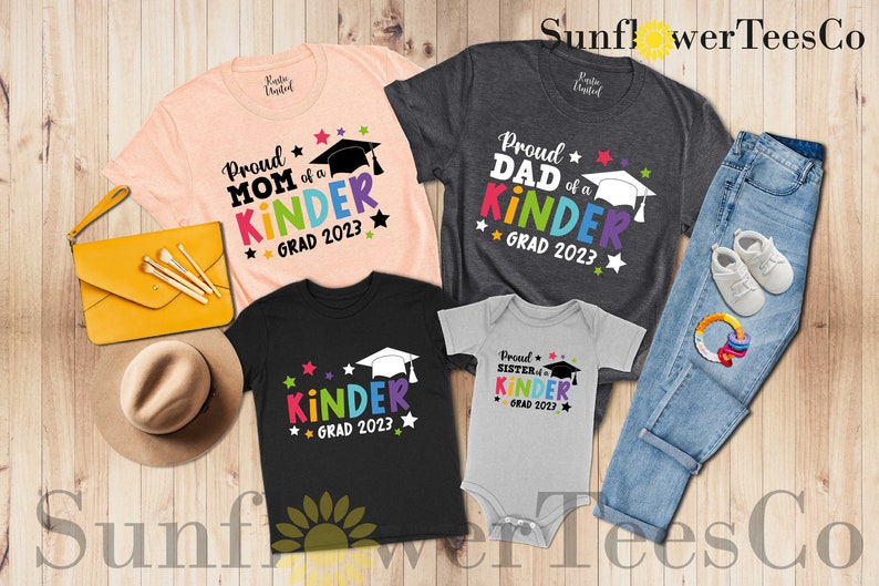 Kindergarten Graduation Shirts for Family Kinder Grad Shirt Etsy