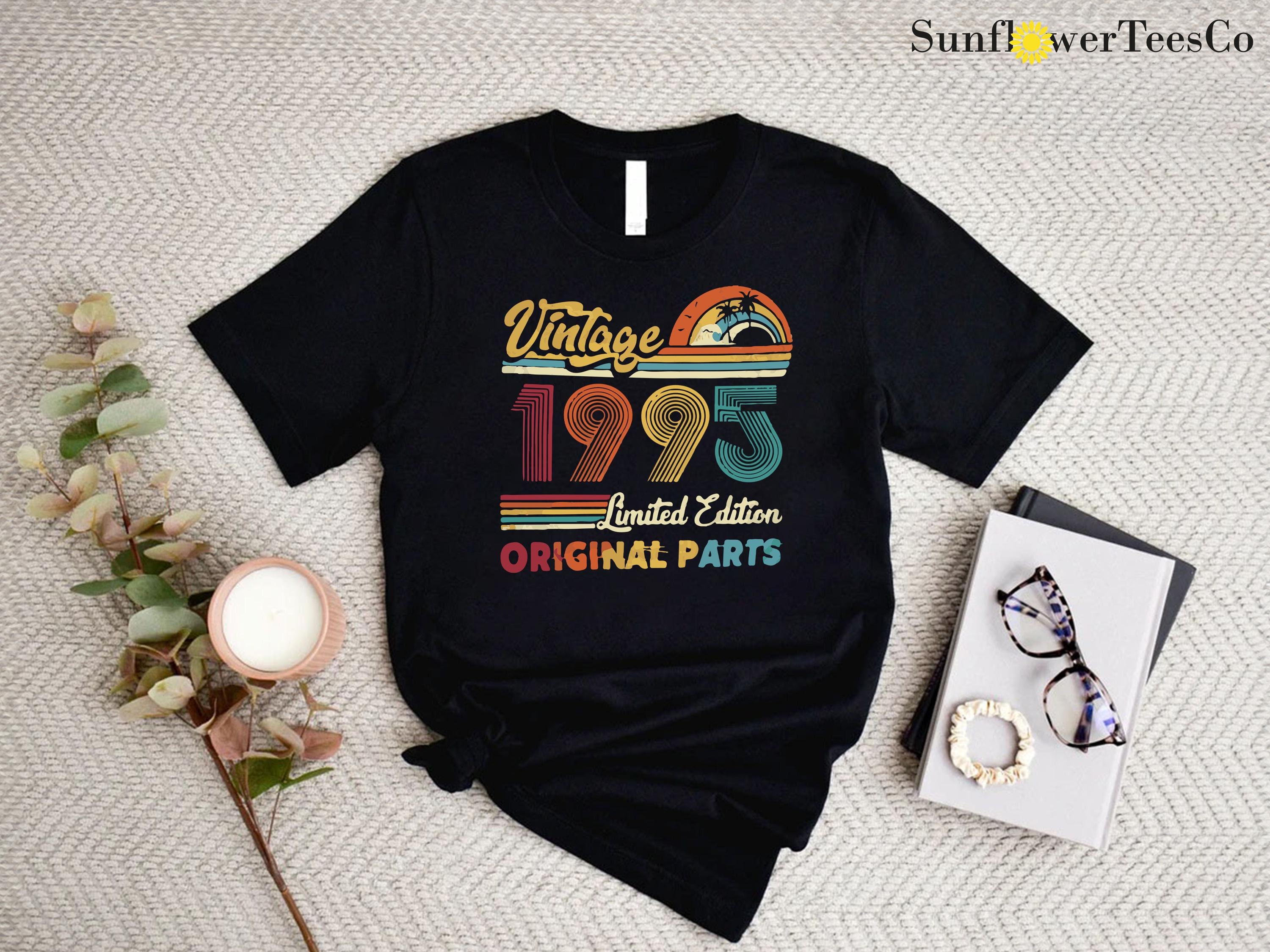 30th Birthday Gift For Women – Vintage 1995 Original Parts T-Shirt – Funny 30th Birthday Shirt For Her – Customizable & Soft