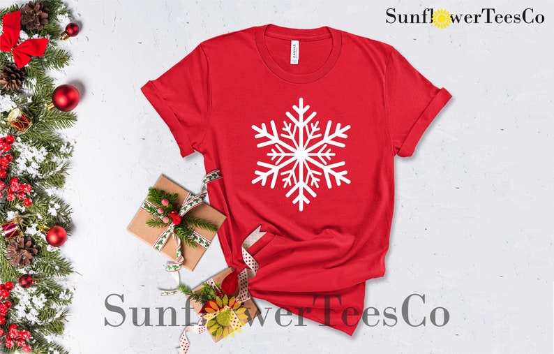 Snowflake Christmas T-shirt, Family Christmas Shirts Funny, Womens Christmas Shirt, Winter T-shirt, Christmas Vacation Shirts For Women image 6