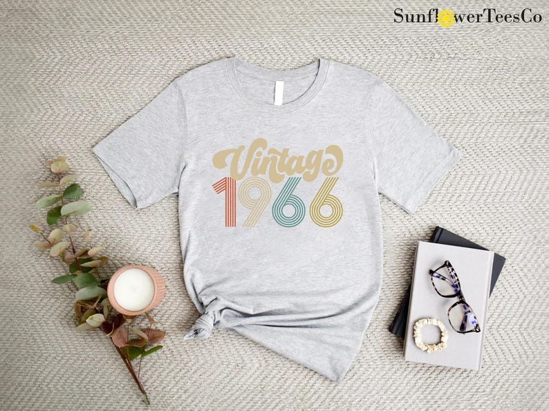 60th Birthday Shirt, Vintage 1966 Shirt, Mom Birthday Gift, Dad Birthday Shirt, Friend Birthday Party Gift Ideas, 60th Birthday Woman Bild 2