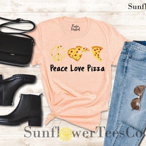 Peace Love Pizza Shirt, Funny Pizza Shirt Women Men, Pizza Lover Gift, Pizza T-shirt for Toddler, Pizza Slice Tee, Gift Shirt for Pizza Fan image 6