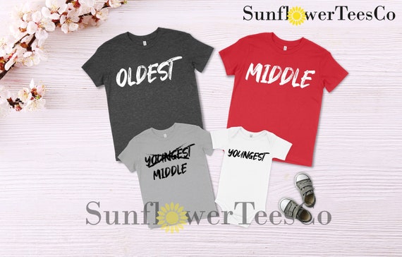 Youngest Child Family Matching Outfit Sibling Shirt Set Gift Youngest Child Family Matching Outfit Sibling Shirt Set Gift