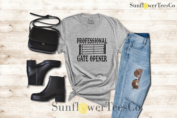 Professional Gate Opener TShirt, Cowboy Shirt, Rodeo Shirt, Country Shirt, Western Shirt, Rodeo Shirt For Men, Cowgirl Shirt, Gate Keeper
