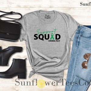 Cerebral Palsy Shirt, Support Squad Cerebral Palsy Shirt, Cerebral Palsy Day Gift Shirt, Awareness Month Shirt,Special Needs Mom Teacher Tee image 3