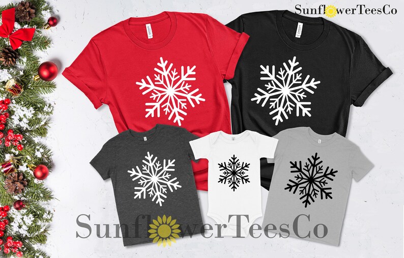 Snowflake Christmas T-shirt, Family Christmas Shirts Funny, Womens Christmas Shirt, Winter T-shirt, Christmas Vacation Shirts For Women image 5