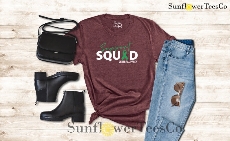 Cerebral Palsy Shirt, Support Squad Cerebral Palsy Shirt, Cerebral Palsy Day Gift Shirt, Awareness Month Shirt,Special Needs Mom Teacher Tee image 7