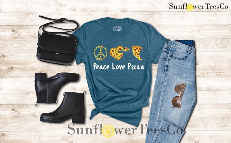 Peace Love Pizza Shirt, Funny Pizza Shirt Women Men, Pizza Lover Gift, Pizza T-shirt for Toddler, Pizza Slice Tee, Gift Shirt for Pizza Fan image 8