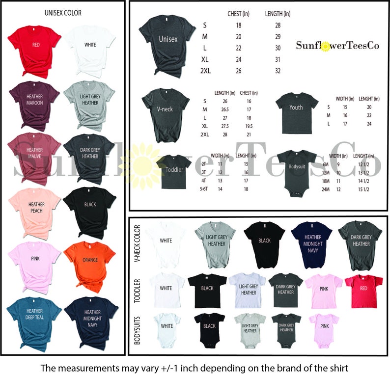 the measurements for a t - shirt for men and women