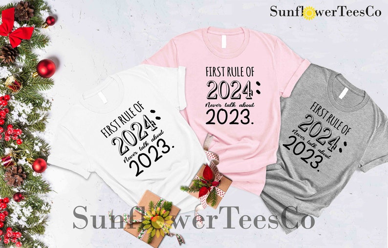 New Years Shirt, Happy New Year 2024, New Years Party, Family Christmas Shirts,Happy New Year Clothing,New Years Eve,Family Matching Shirts image 3